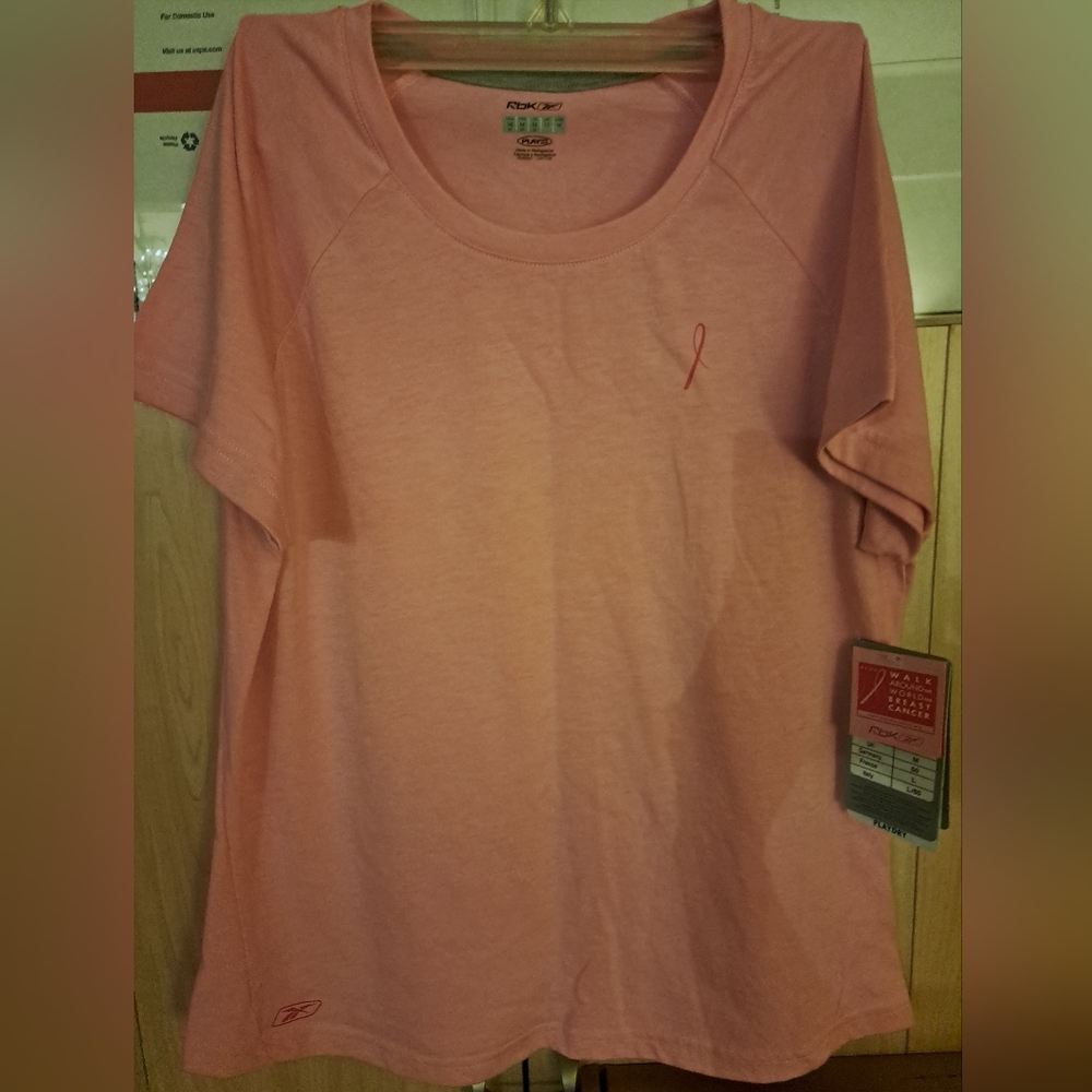RDK PLAYDRY PINK V-NECK TOP, 8 10 12 T-SHIRT, NEW